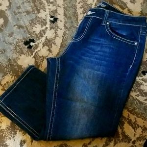 Indigo Blue Capri Length Jeans